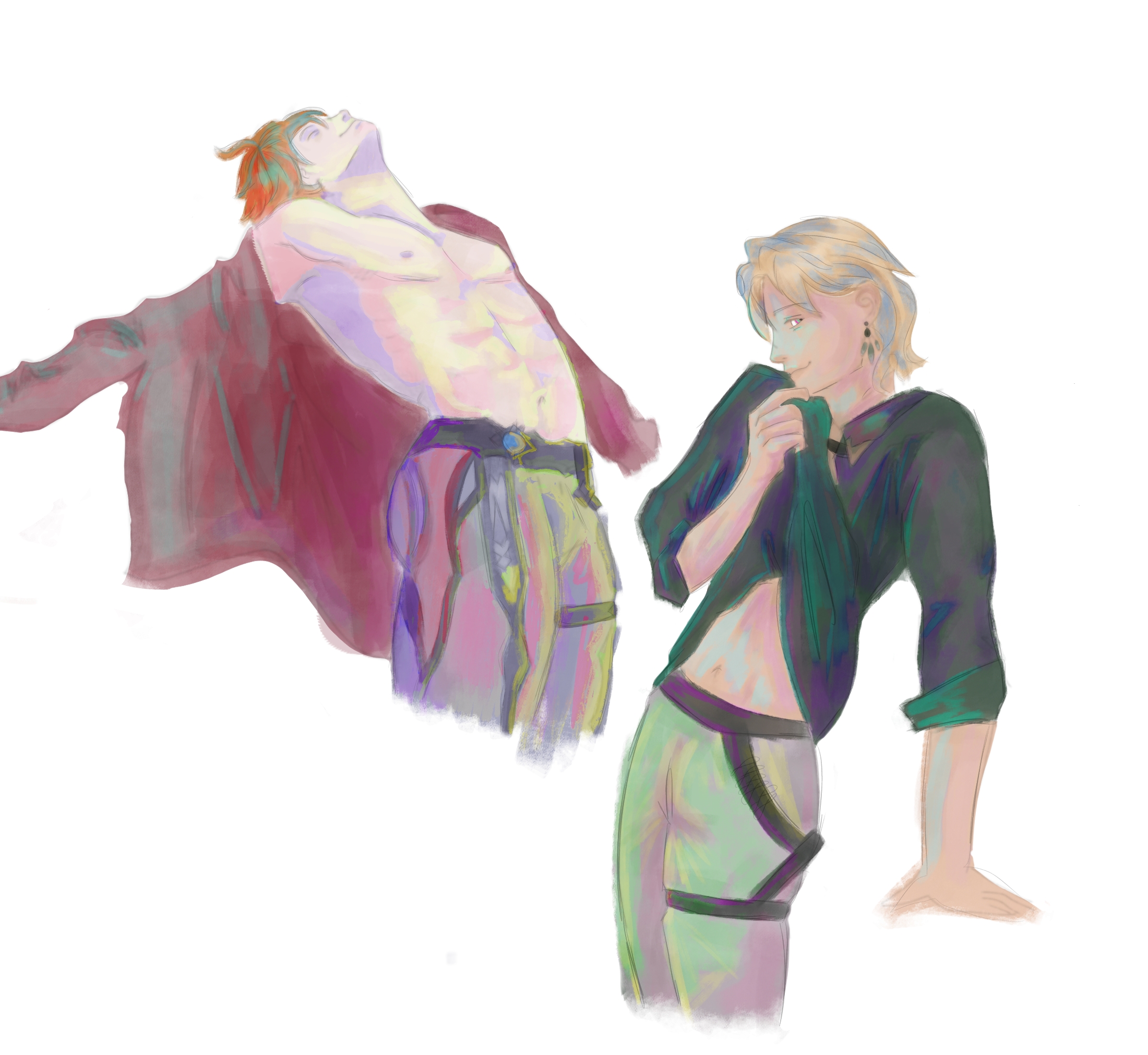 tartaglia and aventurine sketches